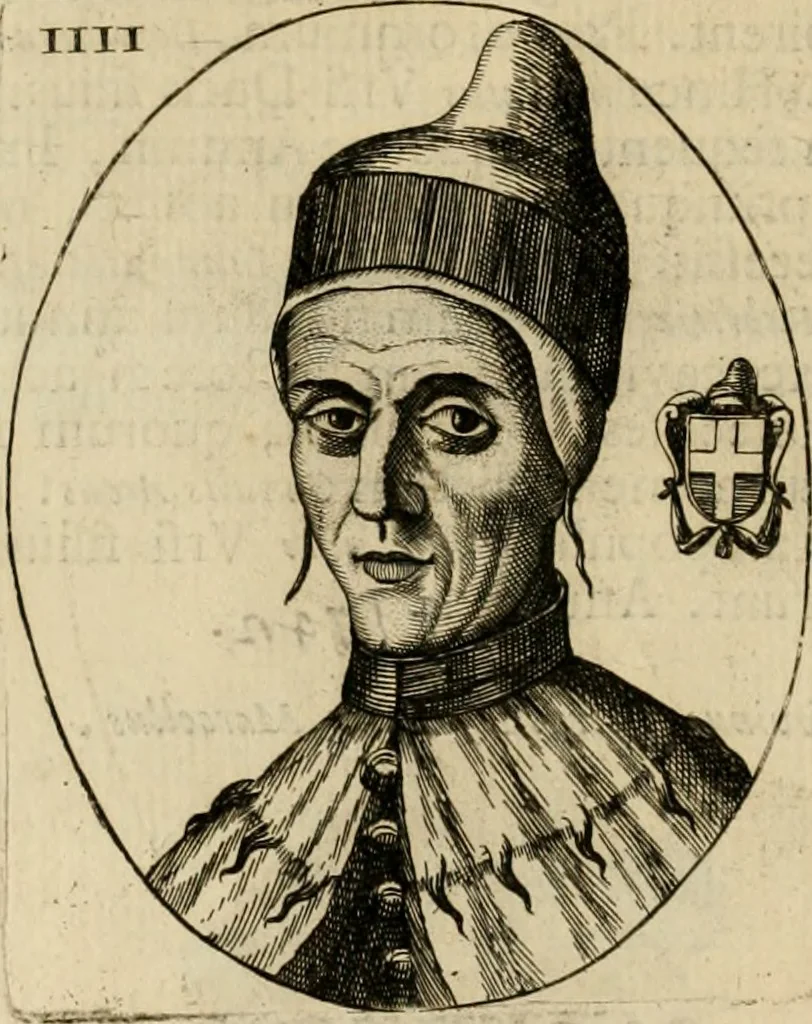An illustration from Fasti ducales ab Anafesto I. ad Silvestrum Valerium Venetorum ducem : cum eorum iconibus, insignibus, nummismatibus publicis, & privatis aere sculptis : inscriptionibus ex aula M. Consilii, ac sepulchralibus : adiectae sunt adnotationes, ad vitam cuiusque principis, rerum, quae omissae fuerant, 1696, leaf 23