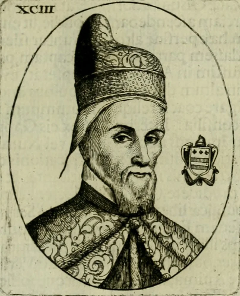 An illustration from Fasti ducales ab Anafesto I. ad Silvestrum Valerium Venetorum ducem : cum eorum iconibus, insignibus, nummismatibus publicis, & privatis aere sculptis : inscriptionibus ex aula M. Consilii, ac sepulchralibus : adiectae sunt adnotationes, ad vitam cuiusque principis, rerum, quae omissae fuerant, 1696, leaf 264