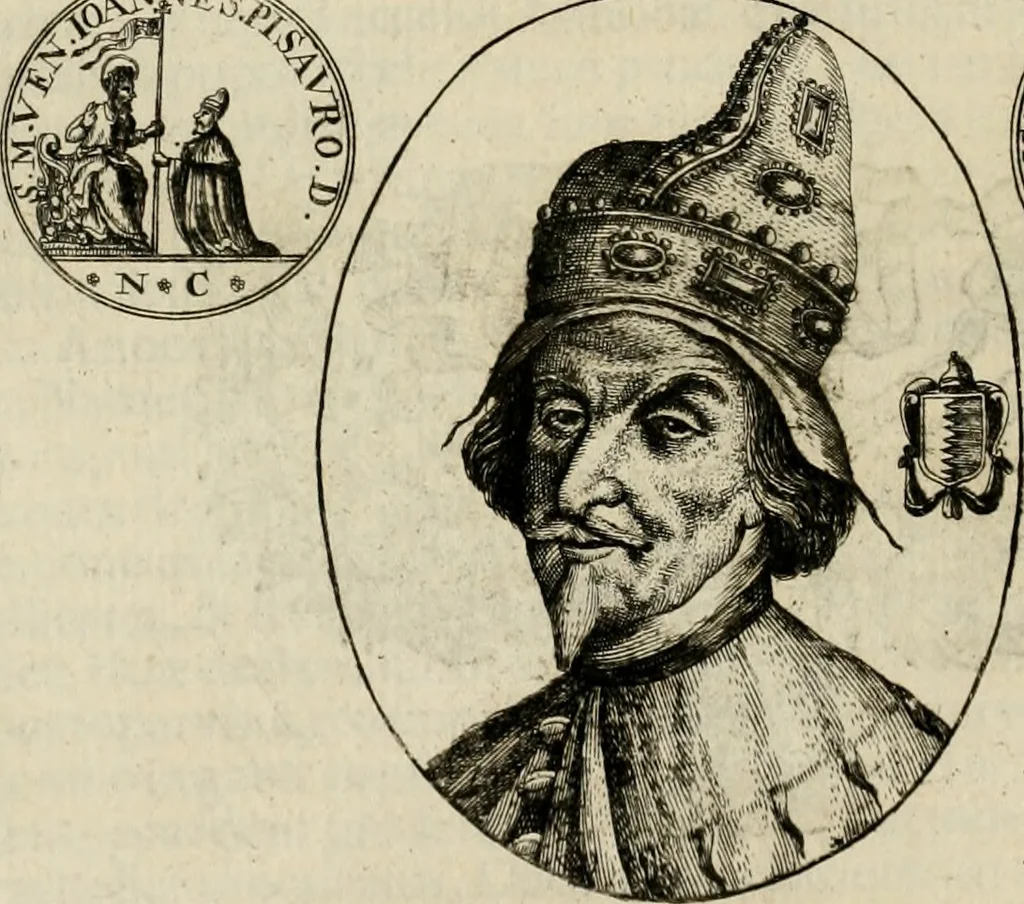 An illustration from Fasti ducales ab Anafesto I. ad Silvestrum Valerium Venetorum ducem : cum eorum iconibus, insignibus, nummismatibus publicis, & privatis aere sculptis : inscriptionibus ex aula M. Consilii, ac sepulchralibus : adiectae sunt adnotationes, ad vitam cuiusque principis, rerum, quae omissae fuerant, 1696, leaf 291
