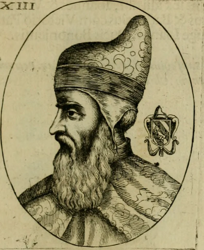 An illustration from Fasti ducales ab Anafesto I. ad Silvestrum Valerium Venetorum ducem : cum eorum iconibus, insignibus, nummismatibus publicis, & privatis aere sculptis : inscriptionibus ex aula M. Consilii, ac sepulchralibus : adiectae sunt adnotationes, ad vitam cuiusque principis, rerum, quae omissae fuerant, 1696, leaf 40