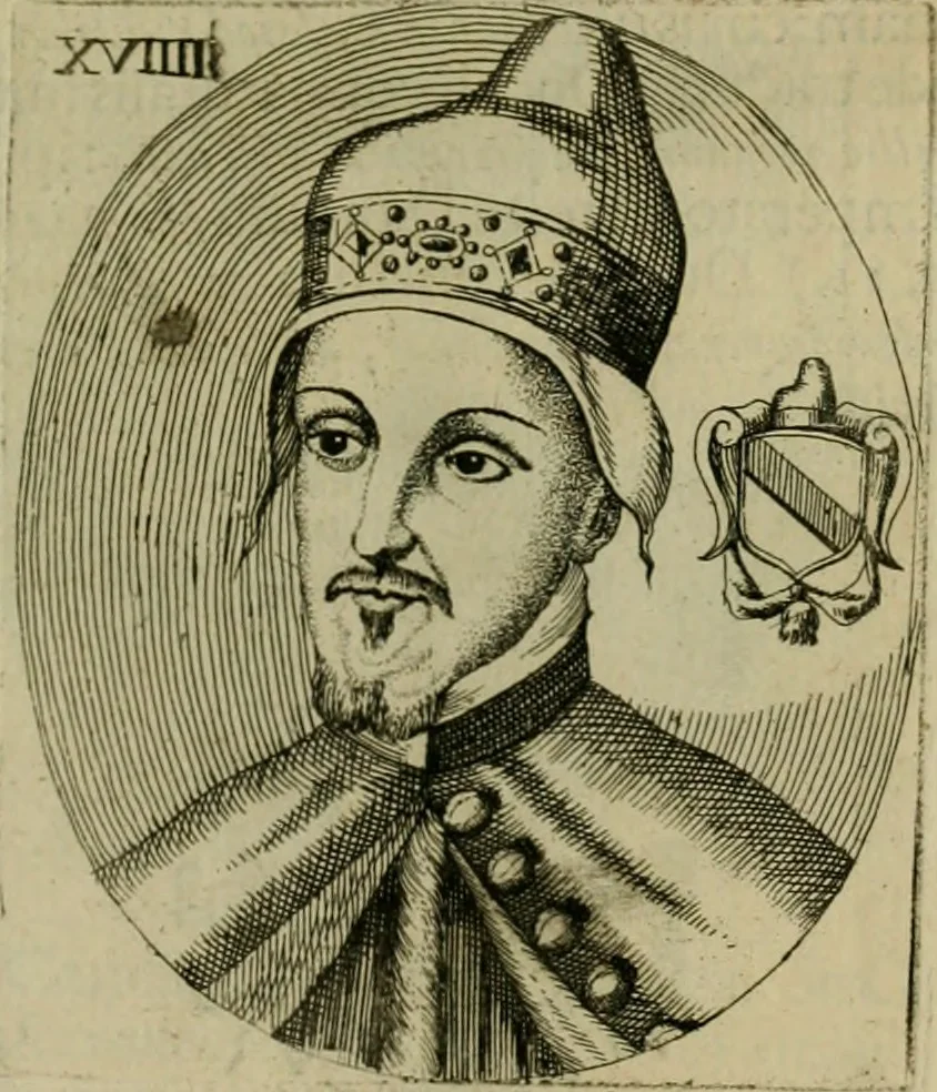 An illustration from Fasti ducales ab Anafesto I. ad Silvestrum Valerium Venetorum ducem : cum eorum iconibus, insignibus, nummismatibus publicis, & privatis aere sculptis : inscriptionibus ex aula M. Consilii, ac sepulchralibus : adiectae sunt adnotationes, ad vitam cuiusque principis, rerum, quae omissae fuerant, 1696, leaf 54