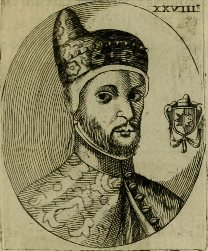 An illustration from Fasti ducales ab Anafesto I. ad Silvestrum Valerium Venetorum ducem : cum eorum iconibus, insignibus, nummismatibus publicis, & privatis aere sculptis : inscriptionibus ex aula M. Consilii, ac sepulchralibus : adiectae sunt adnotationes, ad vitam cuiusque principis, rerum, quae omissae fuerant, 1696, leaf 72