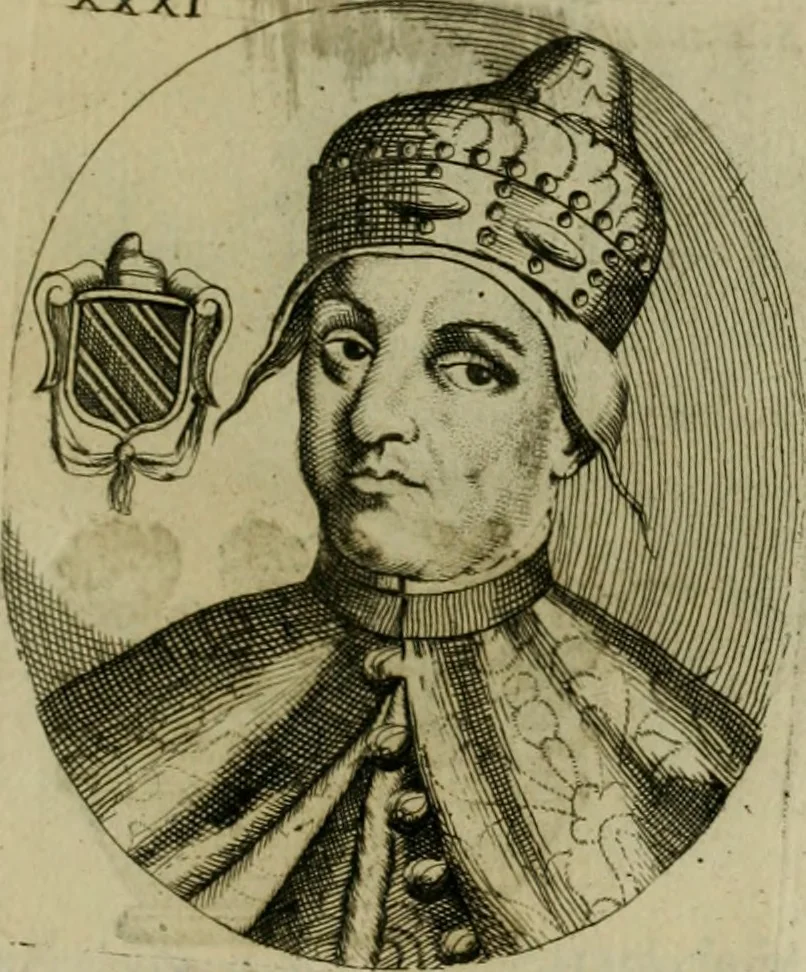 An illustration from Fasti ducales ab Anafesto I. ad Silvestrum Valerium Venetorum ducem : cum eorum iconibus, insignibus, nummismatibus publicis, & privatis aere sculptis : inscriptionibus ex aula M. Consilii, ac sepulchralibus : adiectae sunt adnotationes, ad vitam cuiusque principis, rerum, quae omissae fuerant, 1696, leaf 76