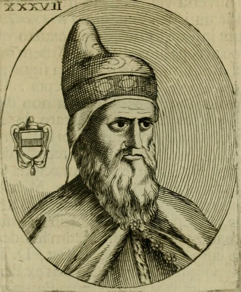 An illustration from Fasti ducales ab Anafesto I. ad Silvestrum Valerium Venetorum ducem : cum eorum iconibus, insignibus, nummismatibus publicis, & privatis aere sculptis : inscriptionibus ex aula M. Consilii, ac sepulchralibus : adiectae sunt adnotationes, ad vitam cuiusque principis, rerum, quae omissae fuerant, 1696, leaf 84