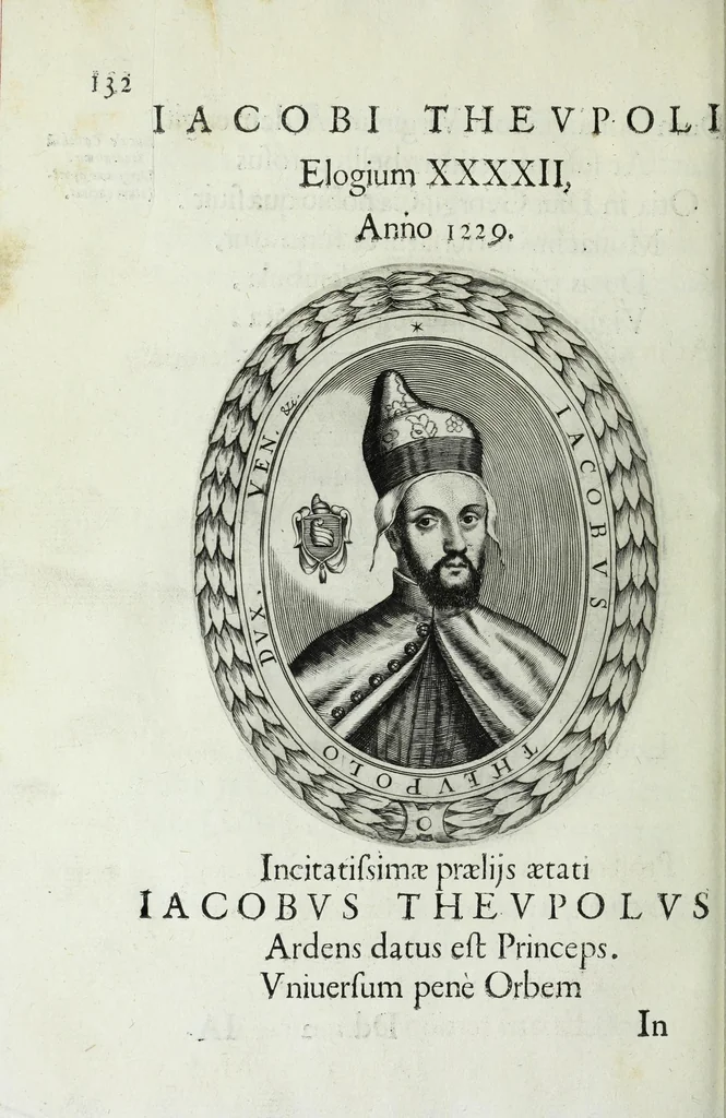 An illustration from Ducalis regiae lararium, siue, Ser[enisi]m[a]e Reipu. Venetae principu[m] omniu[m] icones : vsque ad serenisimu[m] Ioannem Pisaurum, qui nunc reru[m] feliciter potitur, elogia P.D. Leonis Matinae .., 1659, leaf 162