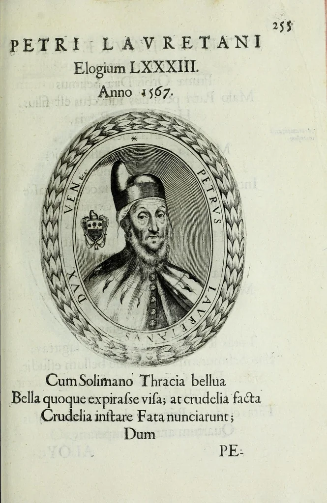 An illustration from Ducalis regiae lararium, siue, Ser[enisi]m[a]e Reipu. Venetae principu[m] omniu[m] icones : vsque ad serenisimu[m] Ioannem Pisaurum, qui nunc reru[m] feliciter potitur, elogia P.D. Leonis Matinae .., 1659, leaf 285