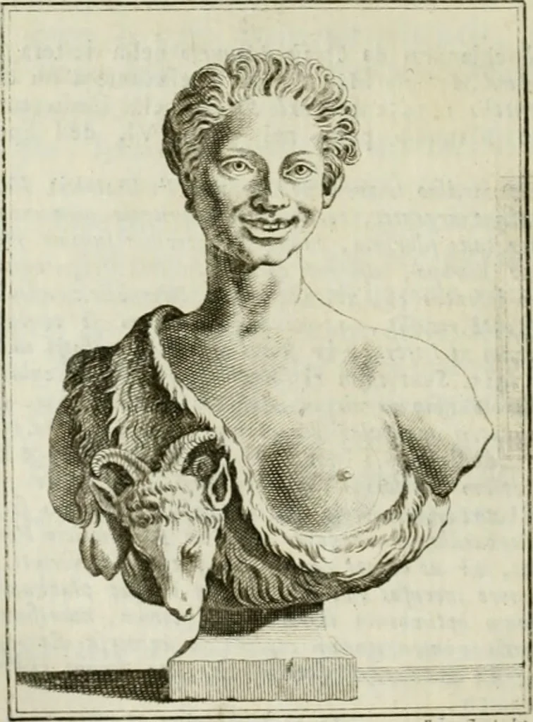 An illustration from Due dissertazioni di Giuseppe Bartoli : nella prima si dà notizia del pubblico Museo d'iscrizioni eretto nuovamente in Verona, e con l'uso delle osservazioni e delle sperienze in rispetto della fisica si paragona l'uso dell'antichità figurata e scritta relativamente alla storia : nella seconda si dimostra la bellezza d'una greca inedita iscrizione collocata in questo museo, 1745, leaf 127