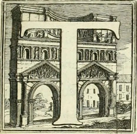 An illustration from Due dissertazioni di Giuseppe Bartoli : nella prima si dà notizia del pubblico Museo d'iscrizioni eretto nuovamente in Verona, e con l'uso delle osservazioni e delle sperienze in rispetto della fisica si paragona l'uso dell'antichità figurata e scritta relativamente alla storia : nella seconda si dimostra la bellezza d'una greca inedita iscrizione collocata in questo museo, 1745, leaf 6