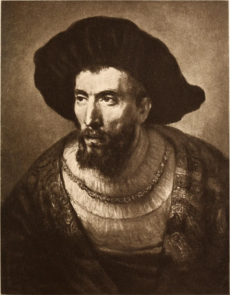 An illustration from Illustrated catalogue of the ninth series of 100 paintings by old masters of the Dutch, Flemish, Italian, French, and English schools : being a portion of the Sedelmeyer Gallery which contains about 1500 original pictures by ancient and modern artists, 1905, leaf 48