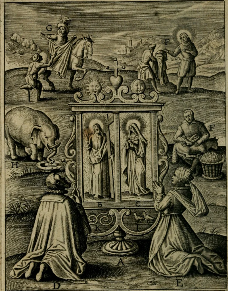 An illustration from Duodecim specula deum aliquando videre desideranti concinnata, 1610, leaf 143