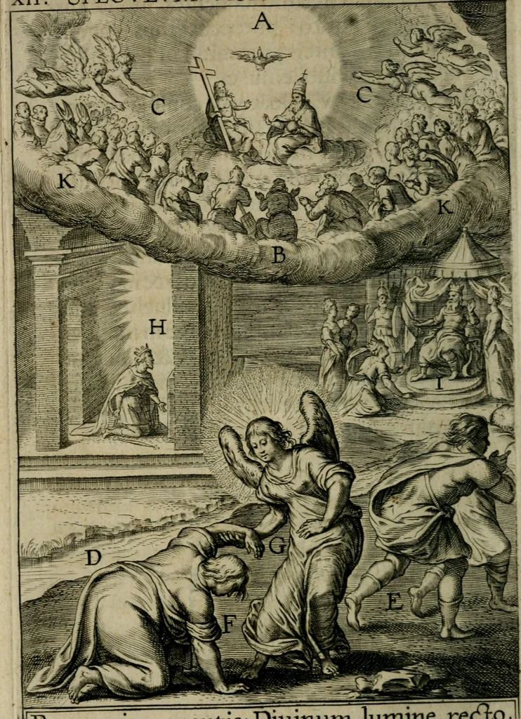 An illustration from Duodecim specula deum aliquando videre desideranti concinnata, 1610, leaf 175