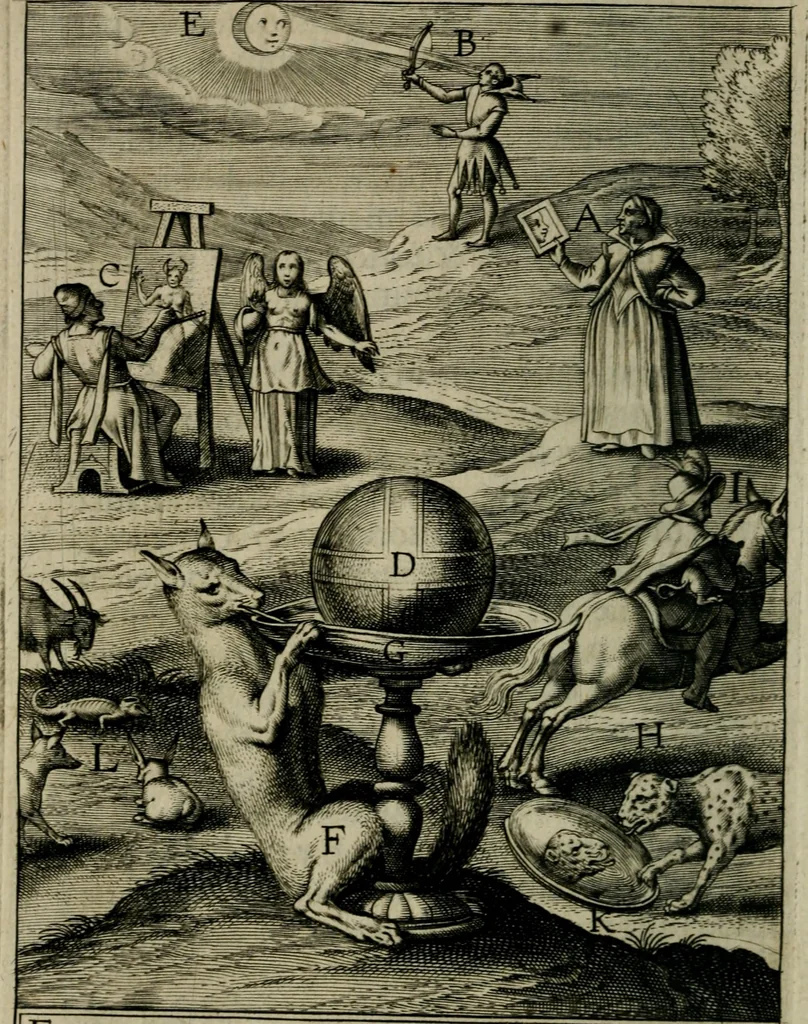 An illustration from Duodecim specula deum aliquando videre desideranti concinnata, 1610, leaf 29
