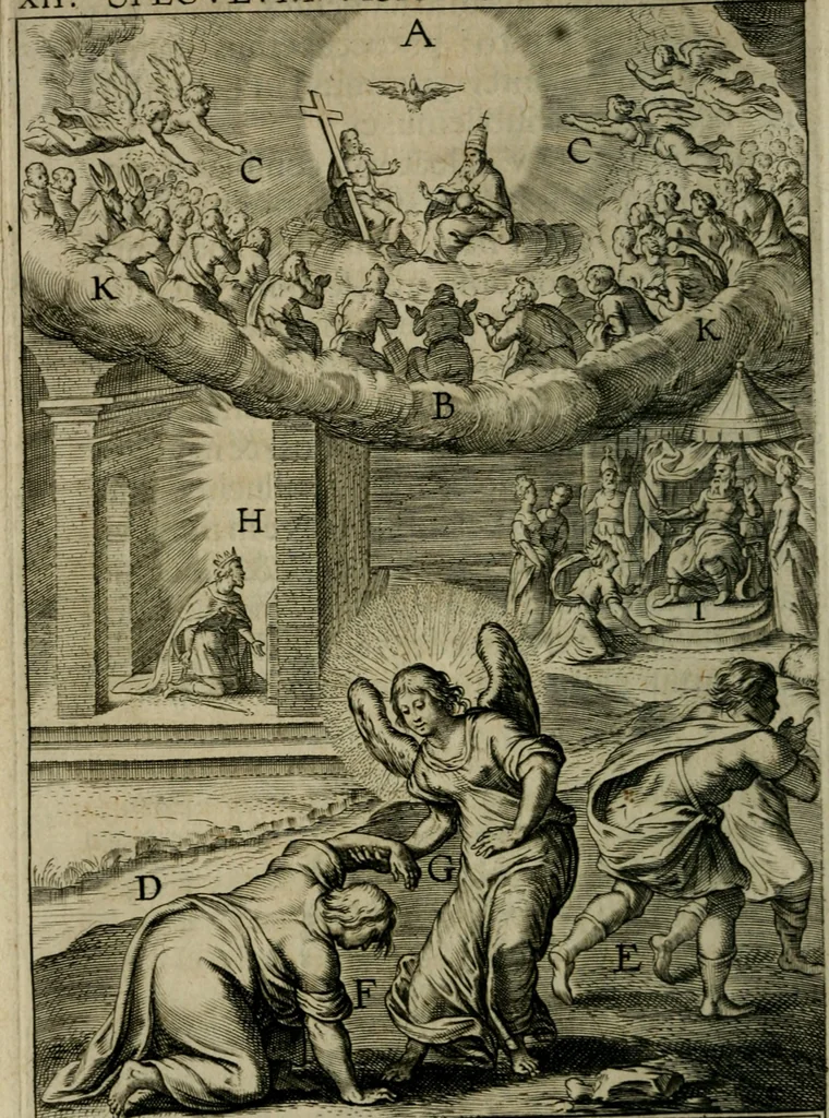 An illustration from Duodecim specula deum aliquando videre desideranti concinnata, 1610, leaf 175