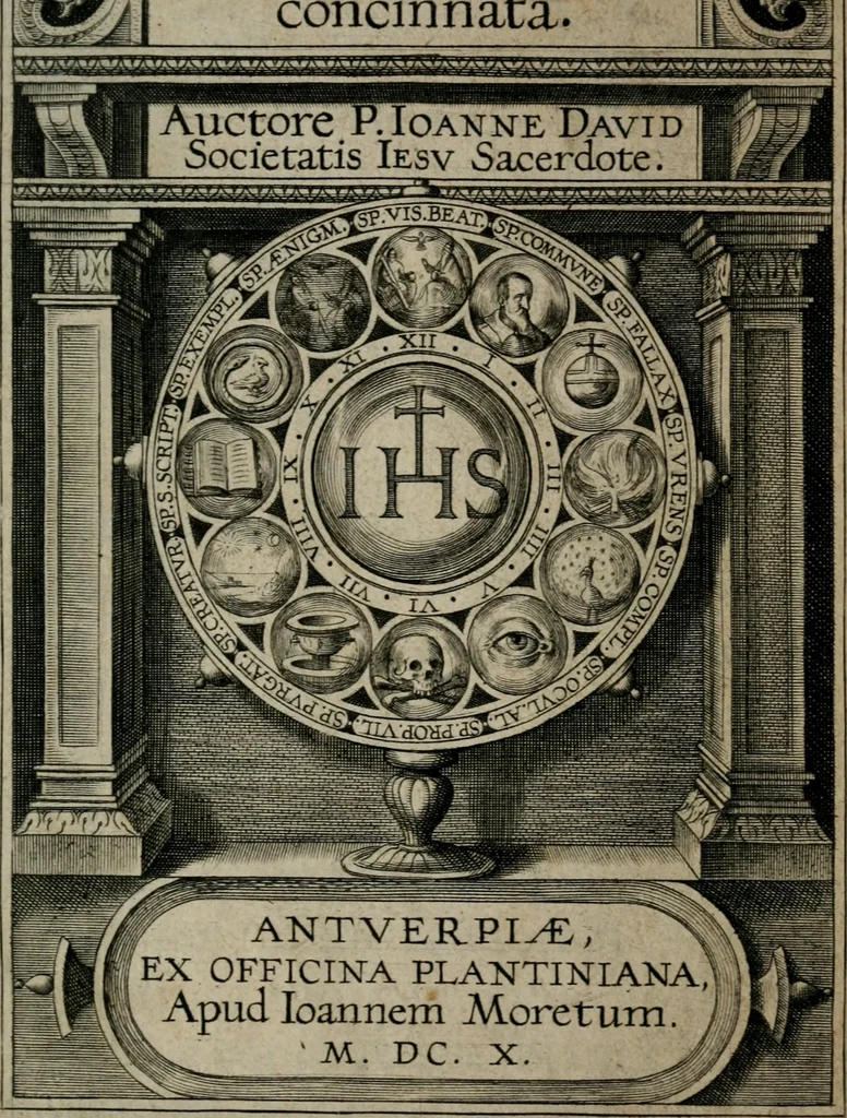 An illustration from Duodecim specula deum aliquando videre desideranti concinnata, 1610, leaf 2