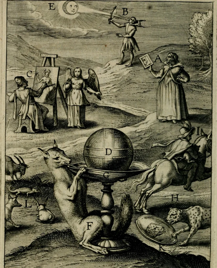 An illustration from Duodecim specula deum aliquando videre desideranti concinnata, 1610, leaf 29