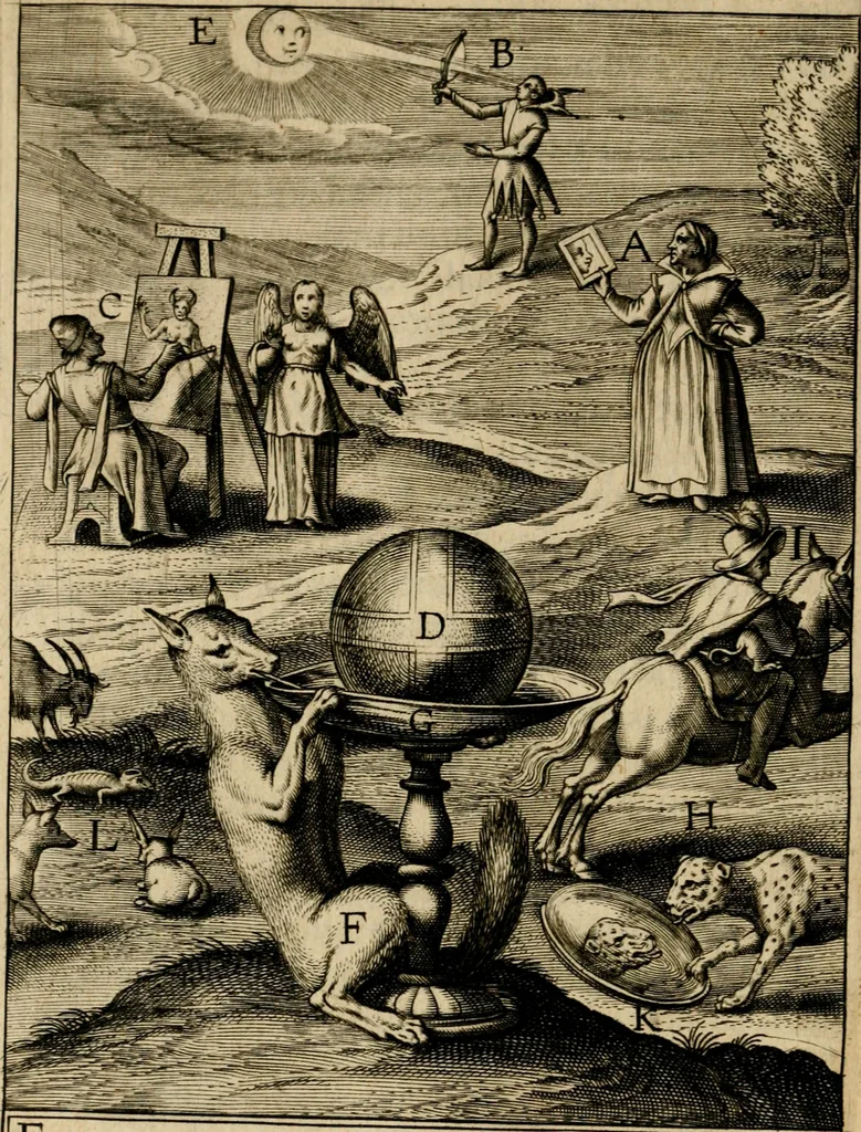 An illustration from Duodecim specula Deum aliquando videre desideranti concinnata, 1610, leaf 33