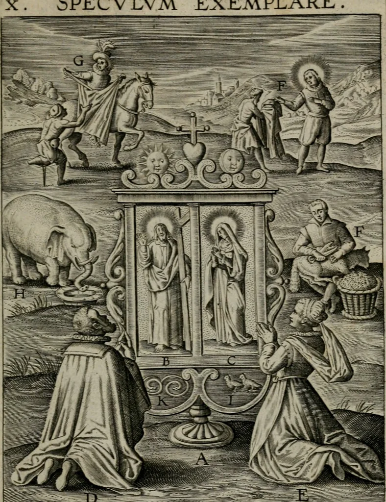 An illustration from Duodecim specula deum : aliquando videre desideranti concinnata, 1610, leaf 20