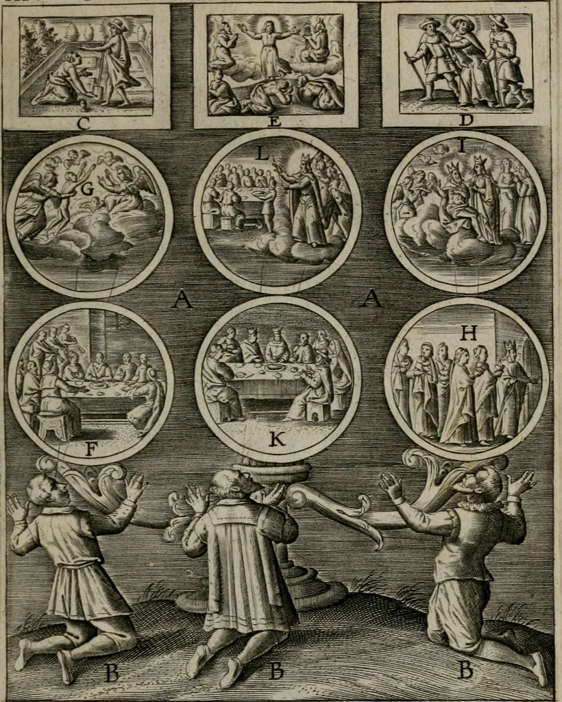 An illustration from Duodecim specula deum : aliquando videre desideranti concinnata, 1610, leaf 22