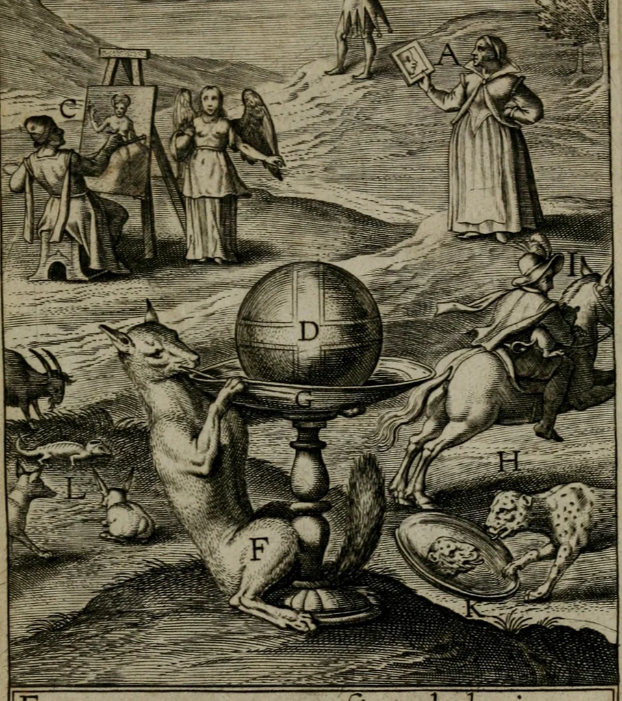 An illustration from Duodecim specula deum : aliquando videre desideranti concinnata, 1610, leaf 4