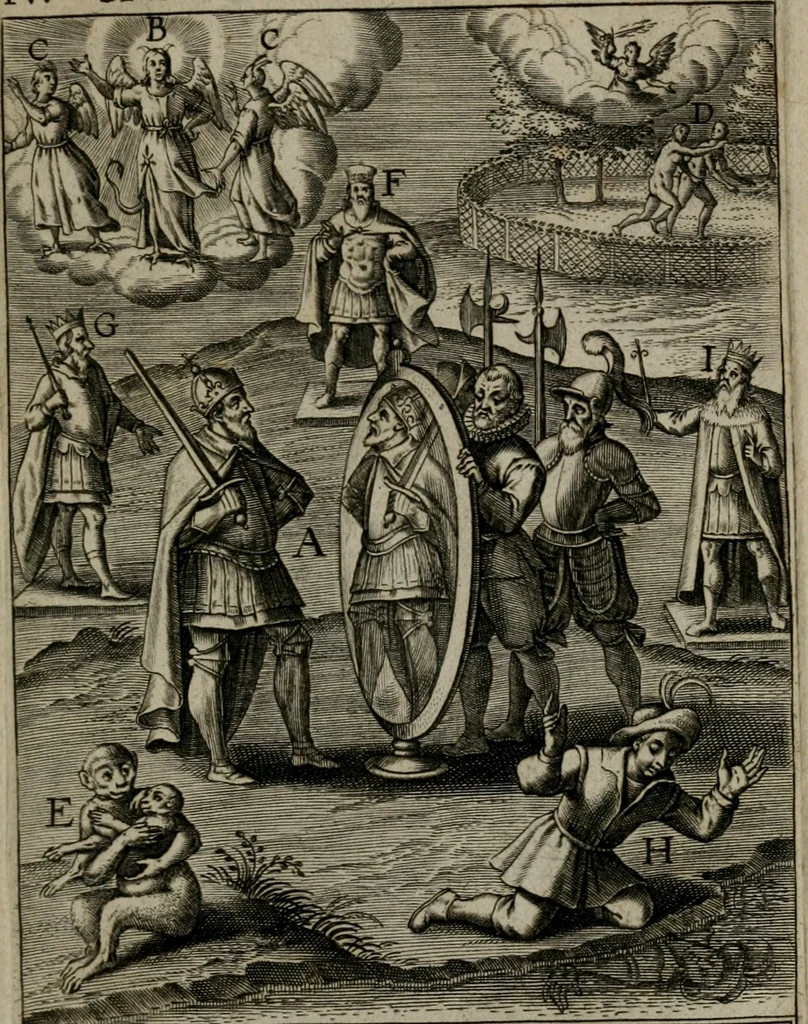 An illustration from Duodecim specula deum : aliquando videre desideranti concinnata, 1610, leaf 8