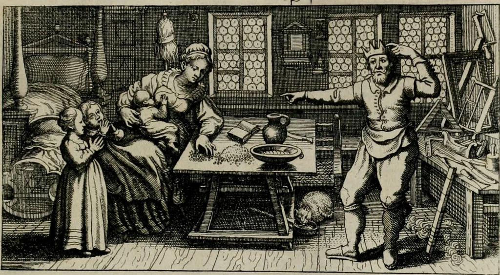 An illustration from [Duodekàs] emblematum sacrorum quorum consideratio accurata ad fidei exercitium et excitandam pietatem plurimum facere potest : erster [-vierter] Theill : schöner geistlichen Lehr vndt trost figuren, deren fleissige betrachtung zur Glaubens vbung vndt erweckung Chistlicher [sic] andacht, durch Gottes gnade, sehr deinlich sein kän, 1625, leaf 102