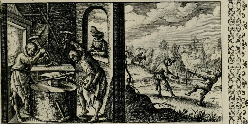 An illustration from [Duodekàs] emblematum sacrorum quorum consideratio accurata ad fidei exercitium et excitandam pietatem plurimum facere potest : erster [-vierter] Theill : schöner geistlichen Lehr vndt trost figuren, deren fleissige betrachtung zur Glaubens vbung vndt erweckung Chistlicher [sic] andacht, durch Gottes gnade, sehr deinlich sein kän, 1625, leaf 18
