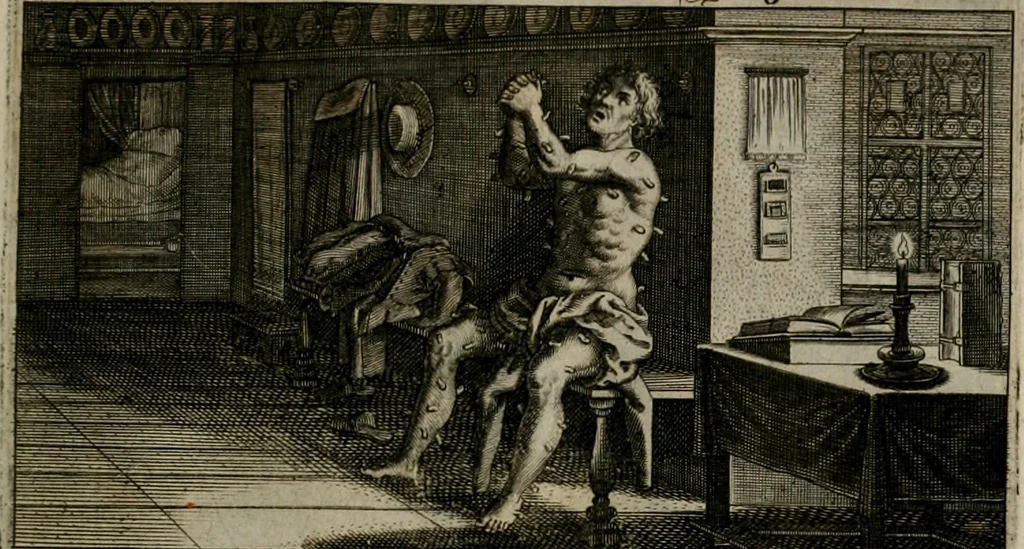 An illustration from [Duodekàs] emblematum sacrorum quorum consideratio accurata ad fidei exercitium et excitandam pietatem plurimum facere potest : erster [-vierter] Theill : schöner geistlichen Lehr vndt trost figuren, deren fleissige betrachtung zur Glaubens vbung vndt erweckung Chistlicher [sic] andacht, durch Gottes gnade, sehr deinlich sein kän, 1625, leaf 34