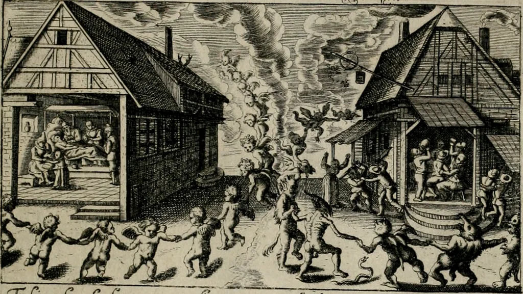 An illustration from [Duodekàs] emblematum sacrorum quorum consideratio accurata ad fidei exercitium et excitandam pietatem plurimum facere potest : erster [-vierter] Theill : schöner geistlichen Lehr vndt trost figuren, deren fleissige betrachtung zur Glaubens vbung vndt erweckung Chistlicher [sic] andacht, durch Gottes gnade, sehr deinlich sein kän, 1625, leaf 52