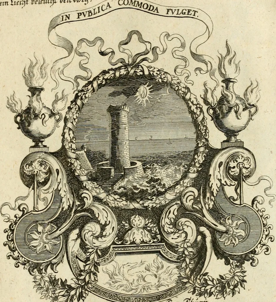 An illustration from Tapisseries du roy, ou sont representez les quatre elemens et les quatre saisons : avec les devises qvi les accompagnent & leur explication = Königliche französische Tapezereyen, oder überauss schöne Sinn-Bilder, in welchen die vier Element, samt den vier Jahr-Zeiten, neben den Dencksprüchen und ihren Ausslegungen, vorgestellet werden, 1690, leaf 30