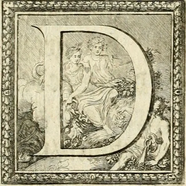 An illustration from Tapisseries du roy, ou sont representez les quatre elemens et les quatre saisons : avec les devises qvi les accompagnent & leur explication = Königliche französische Tapezereyen, oder überauss schöne Sinn-Bilder, in welchen die vier Element, samt den vier Jahr-Zeiten, neben den Dencksprüchen und ihren Ausslegungen, vorgestellet werden, 1690, leaf 82