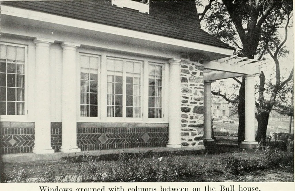 An illustration from The Dutch colonial house; its origin, design, modern plan and construction; illustrated with photographs of old examples and American adaptations of the style, 1913, leaf 101