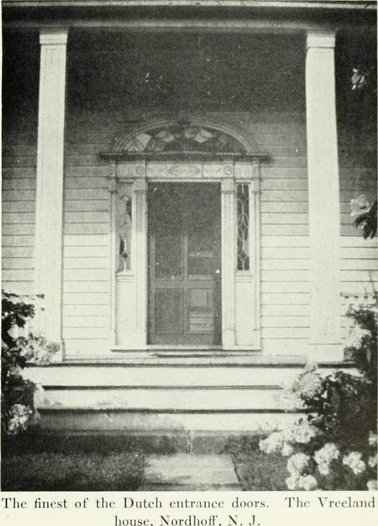 An illustration from The Dutch colonial house; its origin, design, modern plan and construction; illustrated with photographs of old examples and American adaptations of the style, 1913, leaf 108