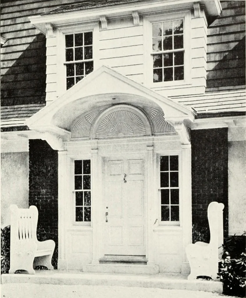 An illustration from The Dutch colonial house; its origin, design, modern plan and construction; illustrated with photographs of old examples and American adaptations of the style, 1913, leaf 109