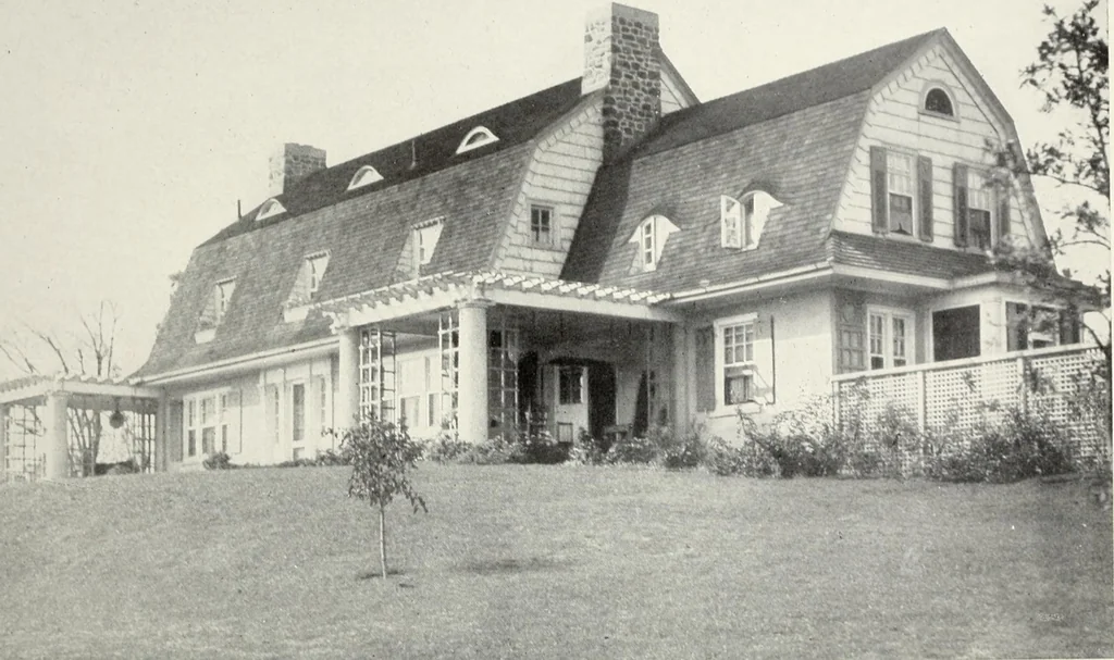 An illustration from The Dutch colonial house; its origin, design, modern plan and construction; illustrated with photographs of old examples and American adaptations of the style, 1913, leaf 143