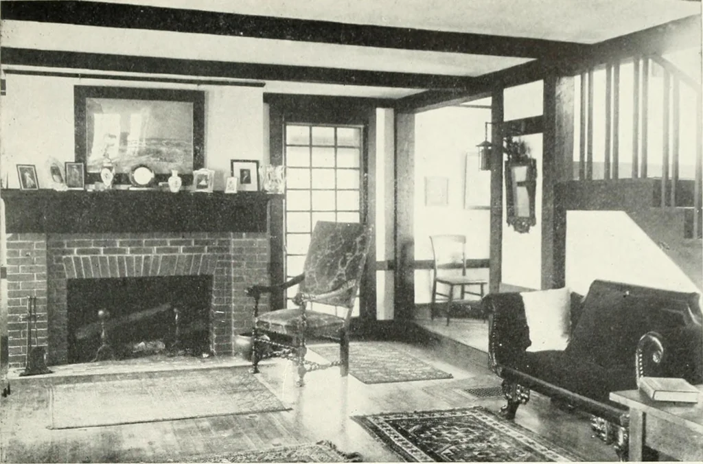 An illustration from The Dutch colonial house; its origin, design, modern plan and construction; illustrated with photographs of old examples and American adaptations of the style, 1913, leaf 150