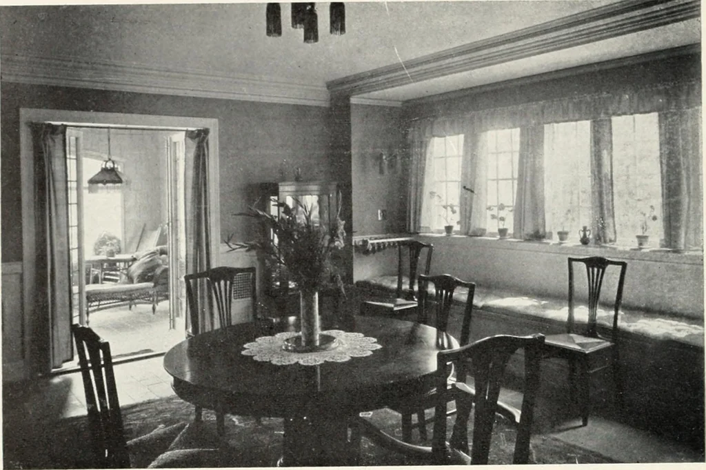 An illustration from The Dutch colonial house; its origin, design, modern plan and construction; illustrated with photographs of old examples and American adaptations of the style, 1913, leaf 155