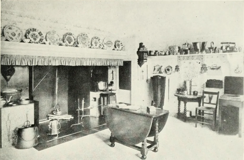 An illustration from The Dutch colonial house; its origin, design, modern plan and construction; illustrated with photographs of old examples and American adaptations of the style, 1913, leaf 180