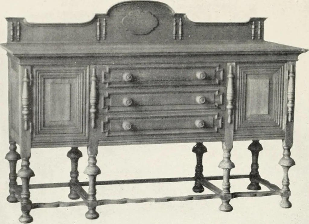 An illustration from The Dutch colonial house; its origin, design, modern plan and construction; illustrated with photographs of old examples and American adaptations of the style, 1913, leaf 181