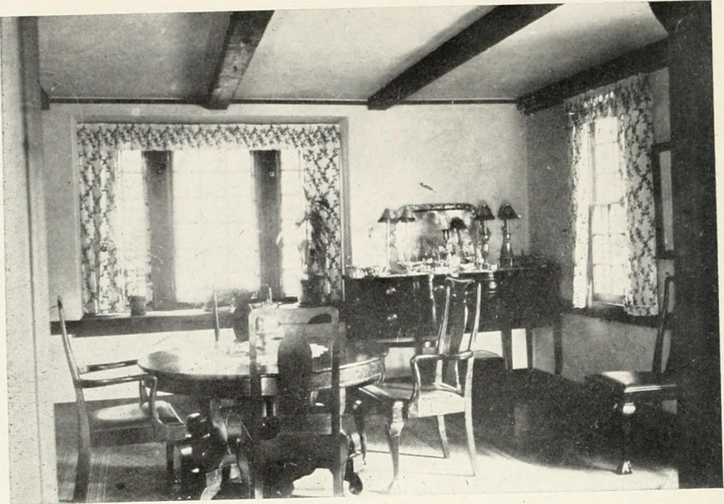 An illustration from The Dutch colonial house; its origin, design, modern plan and construction; illustrated with photographs of old examples and American adaptations of the style, 1913, leaf 187