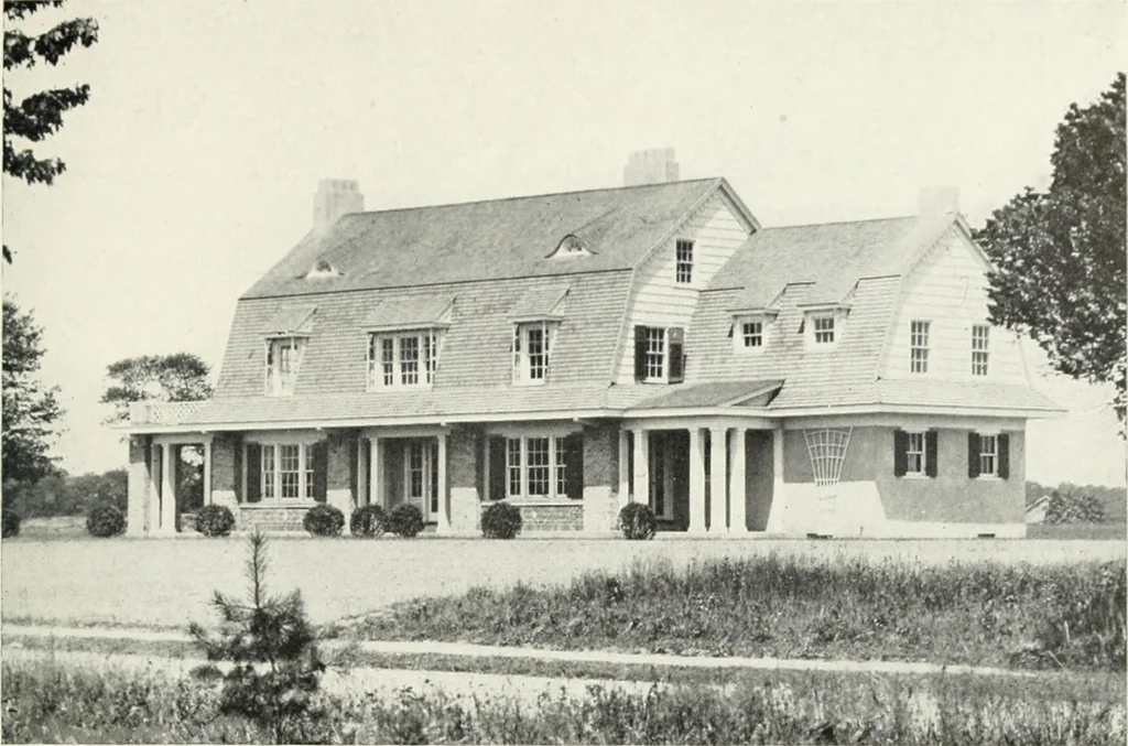An illustration from The Dutch colonial house; its origin, design, modern plan and construction; illustrated with photographs of old examples and American adaptations of the style, 1913, leaf 44