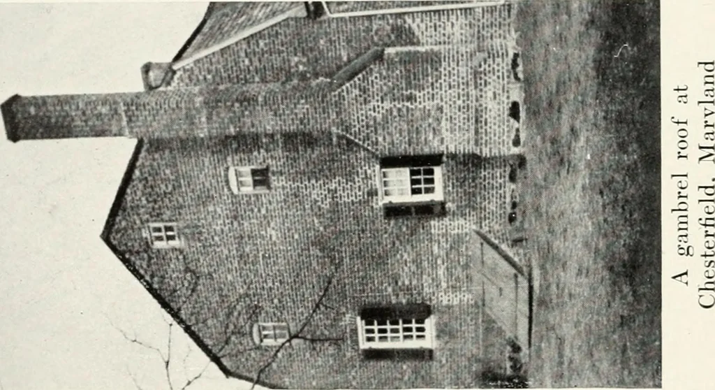 An illustration from The Dutch colonial house; its origin, design, modern plan and construction; illustrated with photographs of old examples and American adaptations of the style, 1913, leaf 45