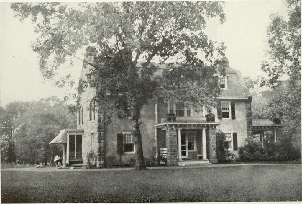 An illustration from The Dutch colonial house; its origin, design, modern plan and construction; illustrated with photographs of old examples and American adaptations of the style, 1913, leaf 49