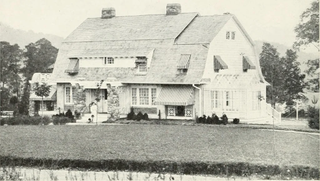 An illustration from The Dutch colonial house; its origin, design, modern plan and construction; illustrated with photographs of old examples and American adaptations of the style, 1913, leaf 53