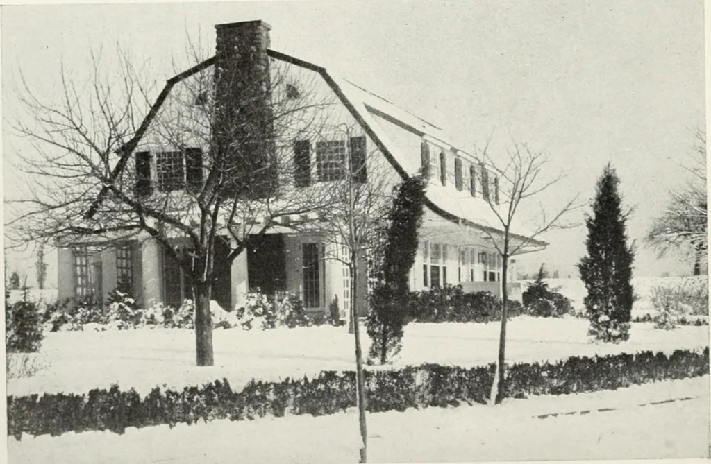 An illustration from The Dutch colonial house; its origin, design, modern plan and construction; illustrated with photographs of old examples and American adaptations of the style, 1913, leaf 85