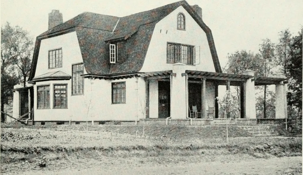 An illustration from The Dutch colonial house; its origin, design, modern plan and construction; illustrated with photographs of old examples and American adaptations of the style, 1913, leaf 88