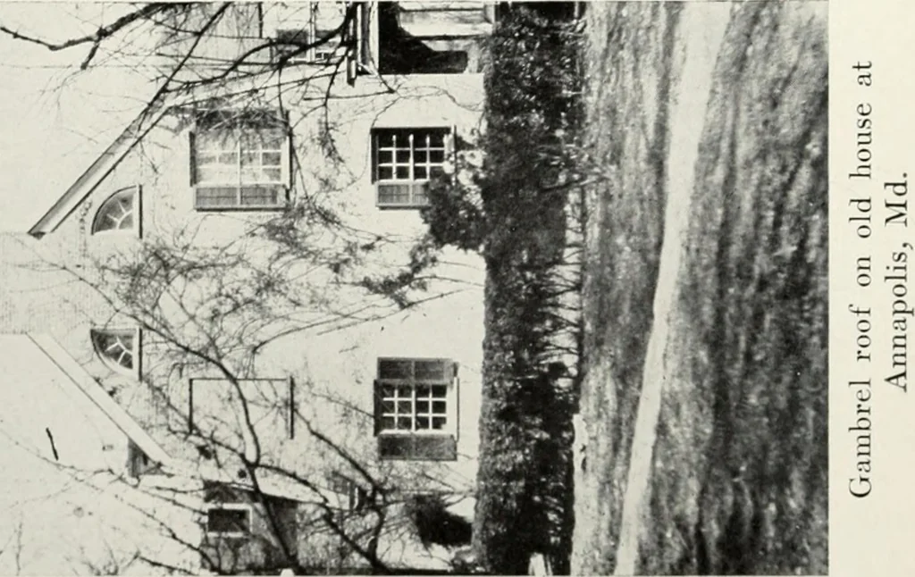 An illustration from The Dutch colonial house; its origin, design, modern plan and construction; illustrated with photographs of old examples and American adaptations of the style, 1913, leaf 95