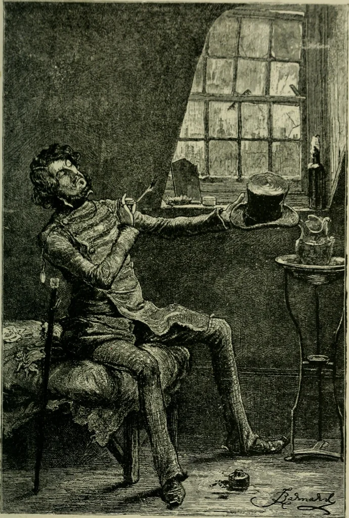 An illustration from Dutch pictures, with some sketches in the Flemish manner; and pictures done with a quill, 1883, leaf 45
