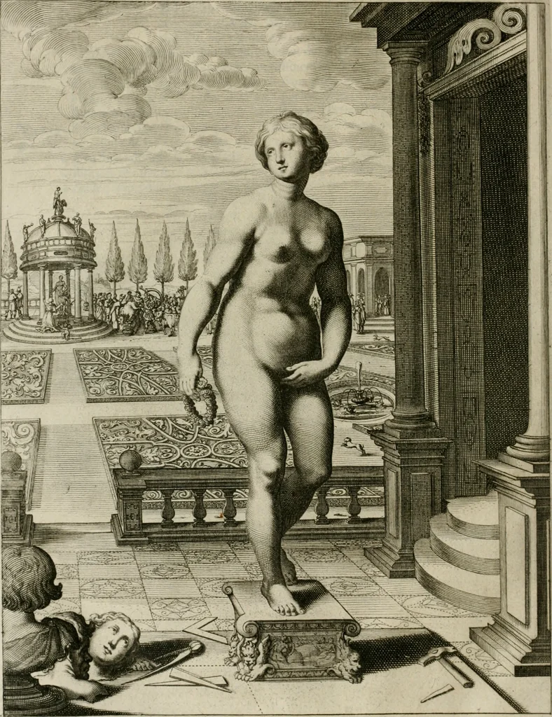 An illustration from Tableaux du temple des muses : tirez du cabinet de feu Mr. Fauereau, conseiller du roy en sa Cour des aydes, & grauez en tailles-douces par les meilleurs maistres de son temps, pour representer les vertus & les vices, sur les plus illustres fables de l'antiquité, 1655, leaf 199