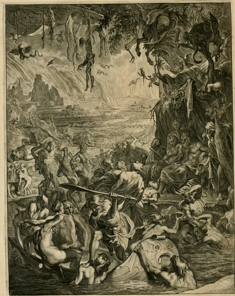 An illustration from Tableaux du temple des muses : tirez du cabinet de feu Mr. Fauereau, conseiller du roy en sa Cour des aydes, & grauez en tailles-douces par les meilleurs maistres de son temps, pour representer les vertus & les vices, sur les plus illustres fables de l'antiquité, 1655, leaf 549