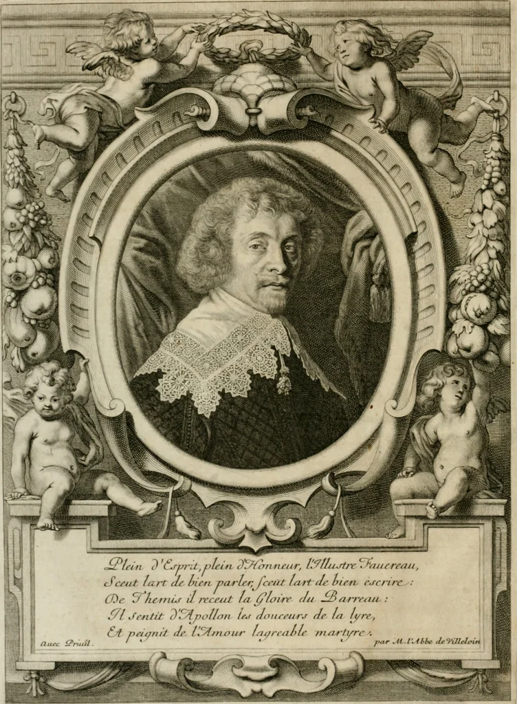 An illustration from Tableaux du temple des muses : tirez du cabinet de feu Mr. Fauereau, conseiller du roy en sa Cour des aydes, & grauez en tailles-douces par les meilleurs maistres de son temps, pour representer les vertus & les vices, sur les plus illustres fables de l'antiquité, 1655, leaf 9